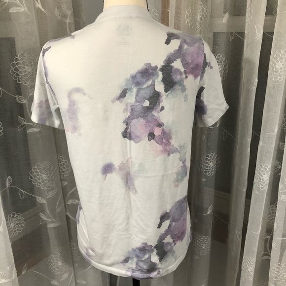 🎄 Roots watercolour T-shirt SZ S purple/blue - Picture 5 of 9
